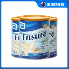 【澳洲直邮包邮】Abbott 雅培 安素Ensure成人高蛋白营养粉 香草味 850克x3罐/箱（中老年/体弱者适用）【爆罐不理赔介意慎拍】【奶粉订单身份证必须上传】【新疆、西藏、内蒙古、青海、宁夏、海南、甘肃，需加收运费】